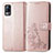 Custodia Portafoglio In Pelle Fiori Cover con Supporto per Vivo V21e 4G Rosa