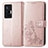 Custodia Portafoglio In Pelle Fiori Cover con Supporto per Vivo X70 Pro 5G Rosa