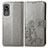 Custodia Portafoglio In Pelle Fiori Cover con Supporto per Xiaomi Civi 1S 5G Grigio