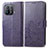 Custodia Portafoglio In Pelle Fiori Cover con Supporto per Xiaomi Mi 11 Pro 5G Viola