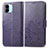 Custodia Portafoglio In Pelle Fiori Cover con Supporto per Xiaomi Poco C51 Viola