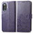 Custodia Portafoglio In Pelle Fiori Cover con Supporto per Xiaomi Poco F3 GT 5G Viola