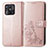 Custodia Portafoglio In Pelle Fiori Cover con Supporto per Xiaomi Redmi 10 India Rosa