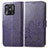 Custodia Portafoglio In Pelle Fiori Cover con Supporto per Xiaomi Redmi 10C 4G Viola