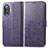 Custodia Portafoglio In Pelle Fiori Cover con Supporto per Xiaomi Redmi K40 Gaming 5G Viola