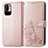 Custodia Portafoglio In Pelle Fiori Cover con Supporto per Xiaomi Redmi Note 10T 5G Rosa