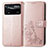 Custodia Portafoglio In Pelle Fiori Cover con Supporto per Xiaomi Redmi Note 11E Pro 5G Rosa