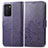 Custodia Portafoglio In Pelle Fiori Cover con Supporto S01D per Samsung Galaxy A02s Viola