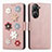 Custodia Portafoglio In Pelle Fiori Cover con Supporto S02D per Asus Zenfone 9