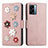 Custodia Portafoglio In Pelle Fiori Cover con Supporto S02D per Oppo K10 5G India