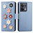 Custodia Portafoglio In Pelle Fiori Cover con Supporto S02D per Oppo Reno9 5G