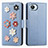 Custodia Portafoglio In Pelle Fiori Cover con Supporto S02D per Realme C30s