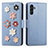 Custodia Portafoglio In Pelle Fiori Cover con Supporto S02D per Samsung Galaxy A04s