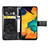 Custodia Portafoglio In Pelle Fiori Cover con Supporto S02D per Samsung Galaxy A20