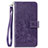 Custodia Portafoglio In Pelle Fiori Cover con Supporto S02D per Samsung Galaxy A20 Viola