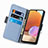 Custodia Portafoglio In Pelle Fiori Cover con Supporto S02D per Samsung Galaxy A32 5G
