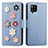 Custodia Portafoglio In Pelle Fiori Cover con Supporto S02D per Samsung Galaxy A42 5G