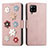 Custodia Portafoglio In Pelle Fiori Cover con Supporto S02D per Samsung Galaxy A42 5G