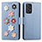 Custodia Portafoglio In Pelle Fiori Cover con Supporto S02D per Samsung Galaxy A72 4G