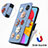 Custodia Portafoglio In Pelle Fiori Cover con Supporto S02D per Samsung Galaxy F13 4G