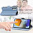 Custodia Portafoglio In Pelle Fiori Cover con Supporto S02D per Samsung Galaxy M23 5G