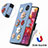 Custodia Portafoglio In Pelle Fiori Cover con Supporto S02D per Samsung Galaxy S20 FE 4G