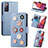 Custodia Portafoglio In Pelle Fiori Cover con Supporto S02D per Samsung Galaxy S20 FE 4G