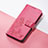 Custodia Portafoglio In Pelle Fiori Cover con Supporto S03D per Huawei Nova 8i Rosa Caldo