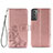 Custodia Portafoglio In Pelle Fiori Cover con Supporto S03D per Samsung Galaxy S22 Plus 5G