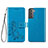 Custodia Portafoglio In Pelle Fiori Cover con Supporto S03D per Samsung Galaxy S22 Plus 5G