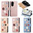 Custodia Portafoglio In Pelle Fiori Cover con Supporto S04D per Huawei Nova 10