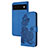 Custodia Portafoglio In Pelle Fiori Cover con Supporto Y01X per Google Pixel 6 5G Blu