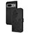 Custodia Portafoglio In Pelle Fiori Cover con Supporto Y01X per Google Pixel 7 5G Nero