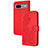 Custodia Portafoglio In Pelle Fiori Cover con Supporto Y01X per Google Pixel 7a 5G Rosso