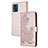 Custodia Portafoglio In Pelle Fiori Cover con Supporto Y01X per Motorola Moto E13