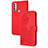 Custodia Portafoglio In Pelle Fiori Cover con Supporto Y01X per Motorola Moto E40 Rosso