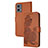 Custodia Portafoglio In Pelle Fiori Cover con Supporto Y01X per Motorola Moto G 5G (2023)