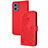 Custodia Portafoglio In Pelle Fiori Cover con Supporto Y01X per Motorola Moto G 5G (2023) Rosso