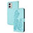 Custodia Portafoglio In Pelle Fiori Cover con Supporto Y01X per Motorola Moto G53 5G