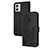Custodia Portafoglio In Pelle Fiori Cover con Supporto Y01X per Motorola Moto G53j 5G Nero
