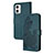 Custodia Portafoglio In Pelle Fiori Cover con Supporto Y01X per Motorola Moto G73 5G Verde