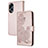 Custodia Portafoglio In Pelle Fiori Cover con Supporto Y01X per Oppo A18