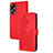 Custodia Portafoglio In Pelle Fiori Cover con Supporto Y01X per Oppo A18 Rosso