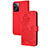 Custodia Portafoglio In Pelle Fiori Cover con Supporto Y01X per Oppo A57 4G Rosso