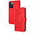 Custodia Portafoglio In Pelle Fiori Cover con Supporto Y01X per Oppo A77s Rosso