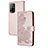 Custodia Portafoglio In Pelle Fiori Cover con Supporto Y01X per Oppo A94 5G