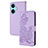 Custodia Portafoglio In Pelle Fiori Cover con Supporto Y01X per Oppo K11 5G Viola