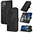 Custodia Portafoglio In Pelle Fiori Cover con Supporto Y01X per Samsung Galaxy S22 Ultra 5G