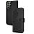 Custodia Portafoglio In Pelle Fiori Cover con Supporto Y01X per Samsung Galaxy S22 Ultra 5G Nero