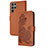 Custodia Portafoglio In Pelle Fiori Cover con Supporto Y01X per Samsung Galaxy S24 Ultra 5G